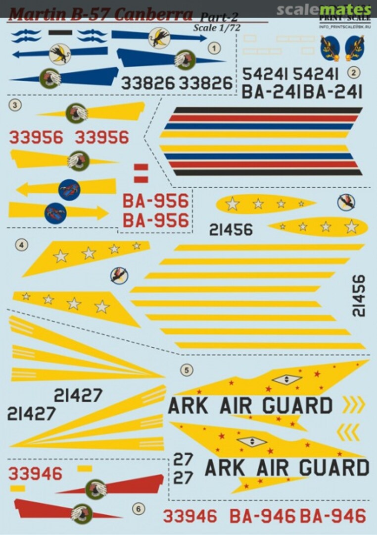 Boxart Martin B-57 Canberra Part-2 72-194 Print Scale