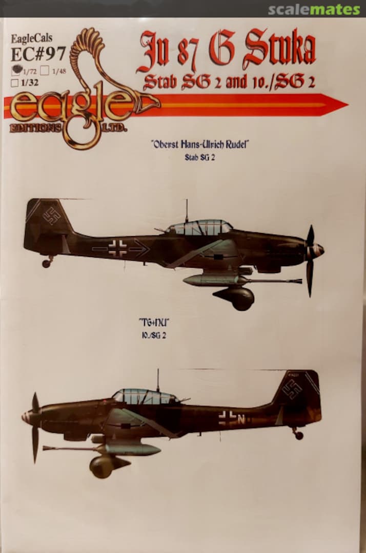 Boxart Ju 87 G-2 EagleCals EC72-97 Eagle Editions