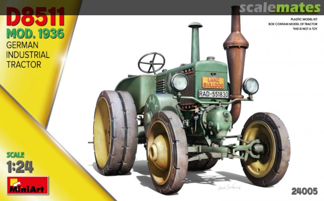 Boxart German Industrial Tractor D8511 Mod. 1936 24005 MiniArt