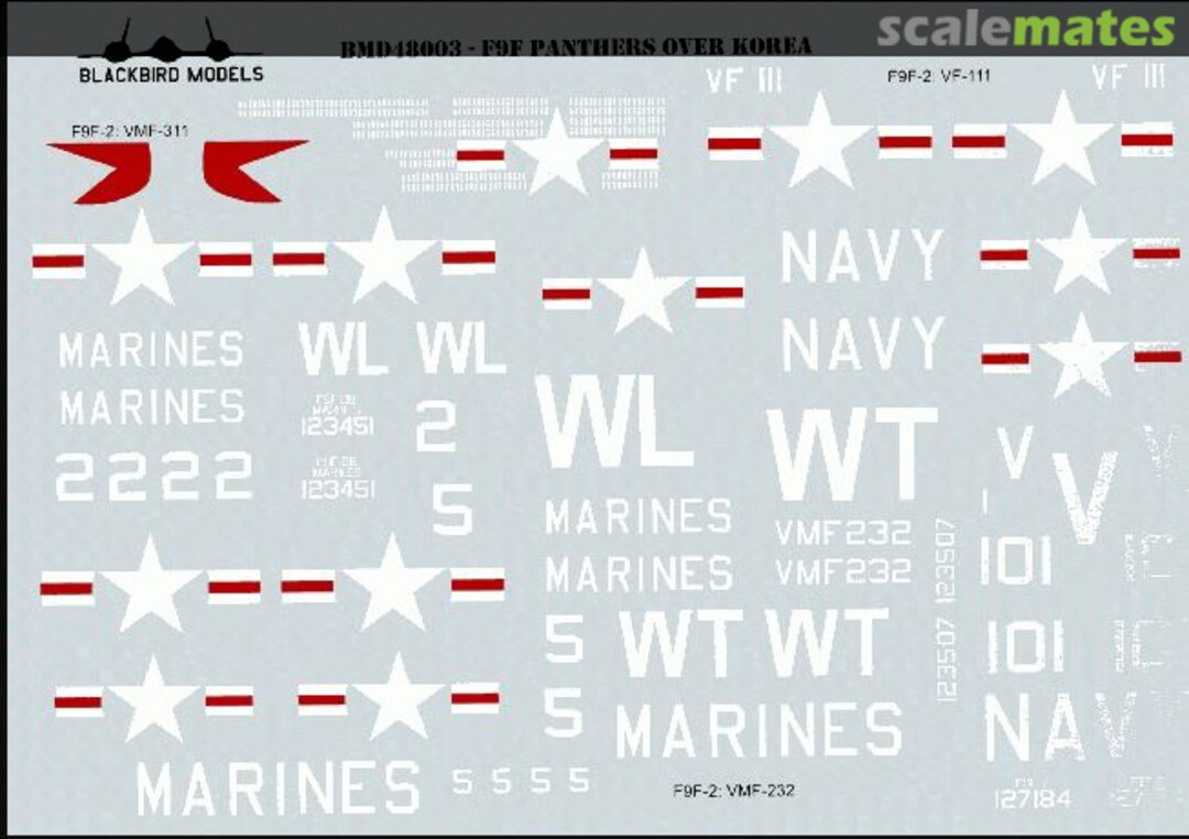 Boxart F9F Panthers - Navy Blues Part 1 BMD48003 Blackbird Models