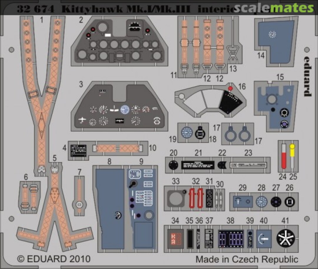 Boxart Kittyhawk Mk.I/Mk.III interior 32674 Eduard