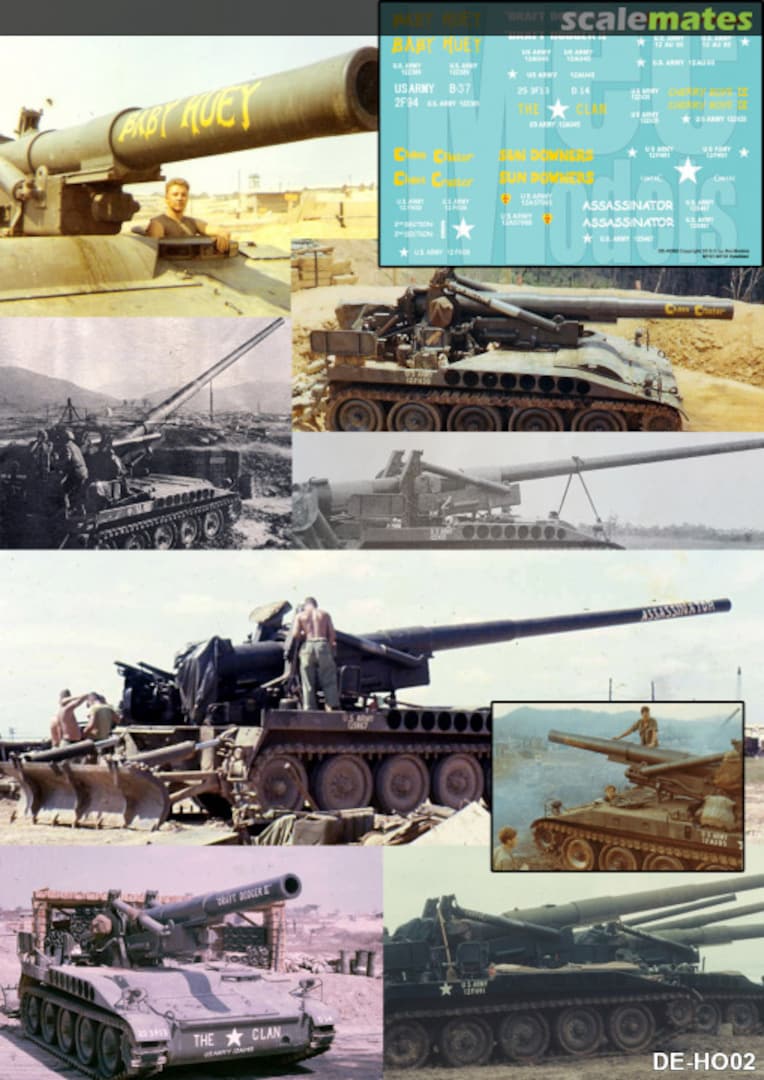 Boxart M107 - M110 Decals DE-HO02 Mec Models