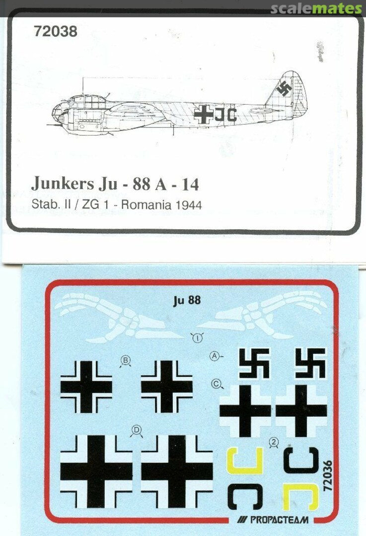 Boxart Junkers JU-88G A-14 72038 Propagteam