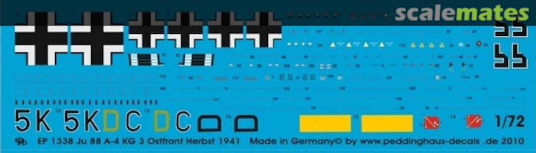 Boxart Ju 88 A-4 EP 1338 Peddinghaus-Decals