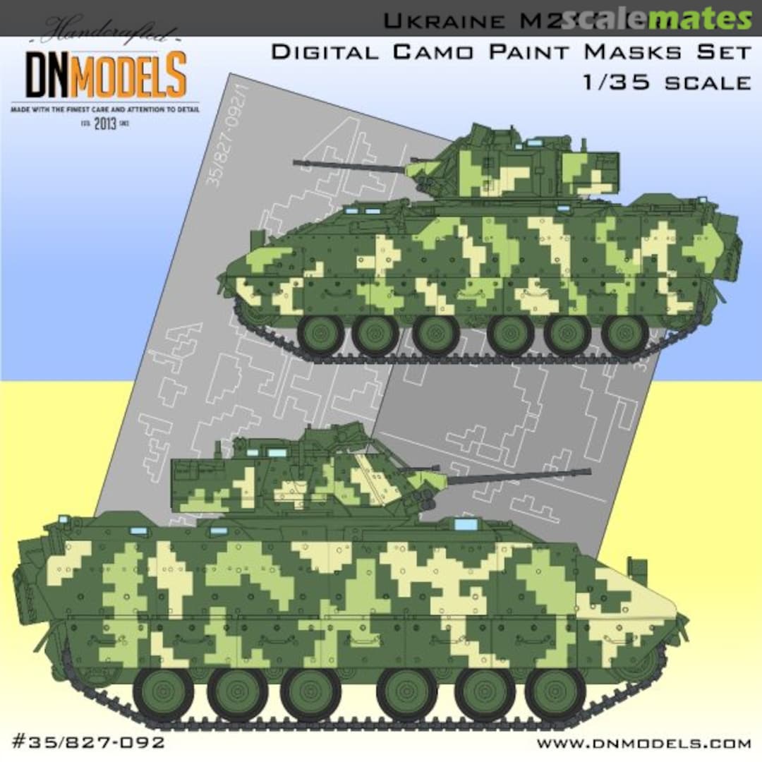 Boxart Ukraine M2A2 Bradley Digital Camouflage Paint Mask Set 1/35 35/827-092 DN Models