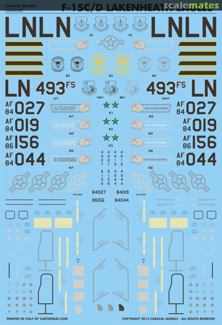 Boxart F-15C/D Lakenheath Eagles CD48080 Caracal Models