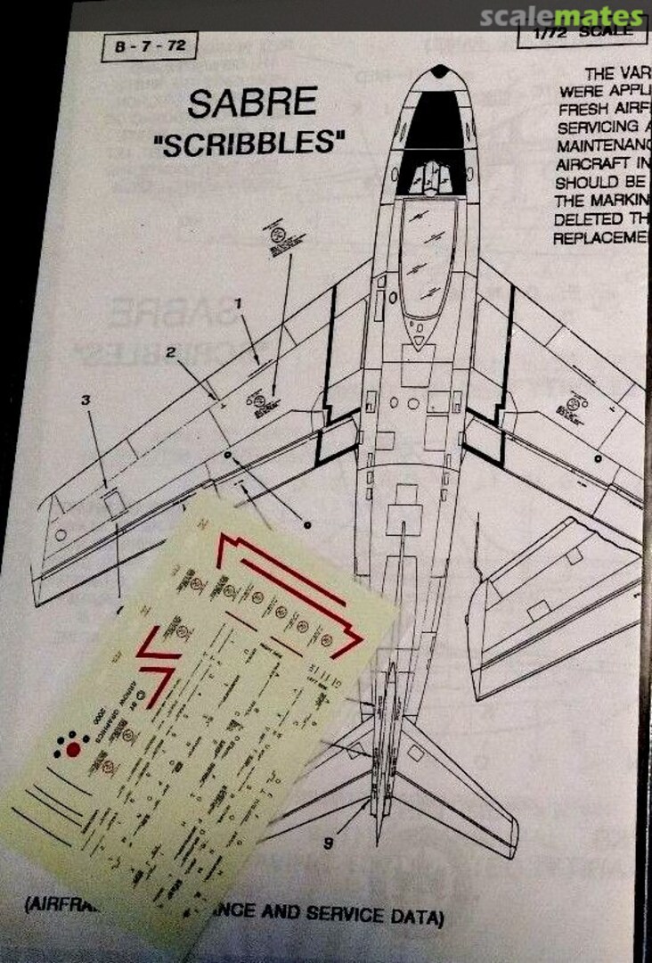 Boxart Sabre "Scribbles" B-7-72 Arrow Graphics