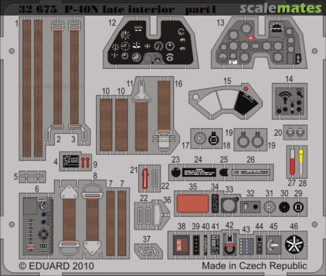 Boxart P-40N late interior 32675 Eduard