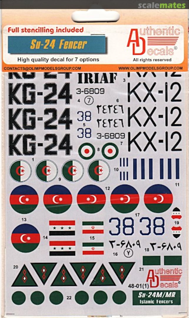 Boxart Su-24M/MR 48-32 Authentic Decals