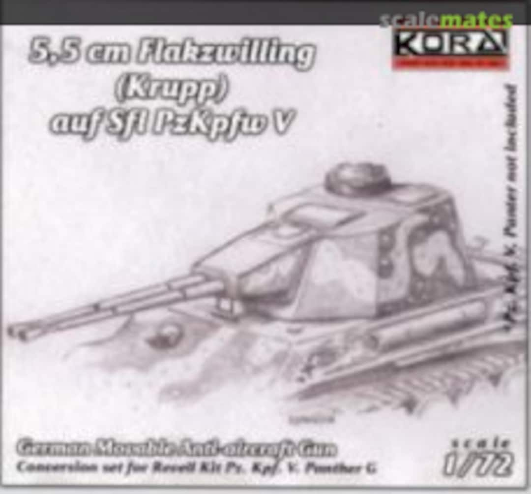 Boxart 5,5cm Flakzwilling (Krupp) auf Sfl PzKpfw V AC7208 Kora Models