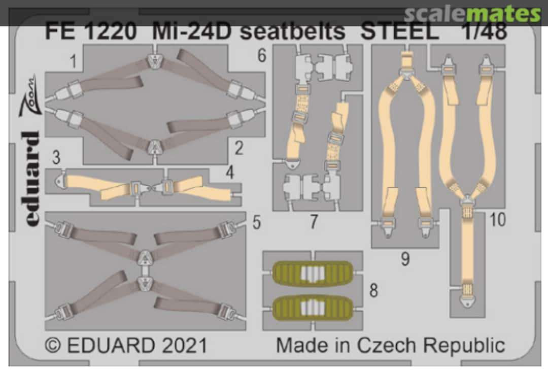 Boxart Mi-24D seatbelts STEEL FE1220 Eduard