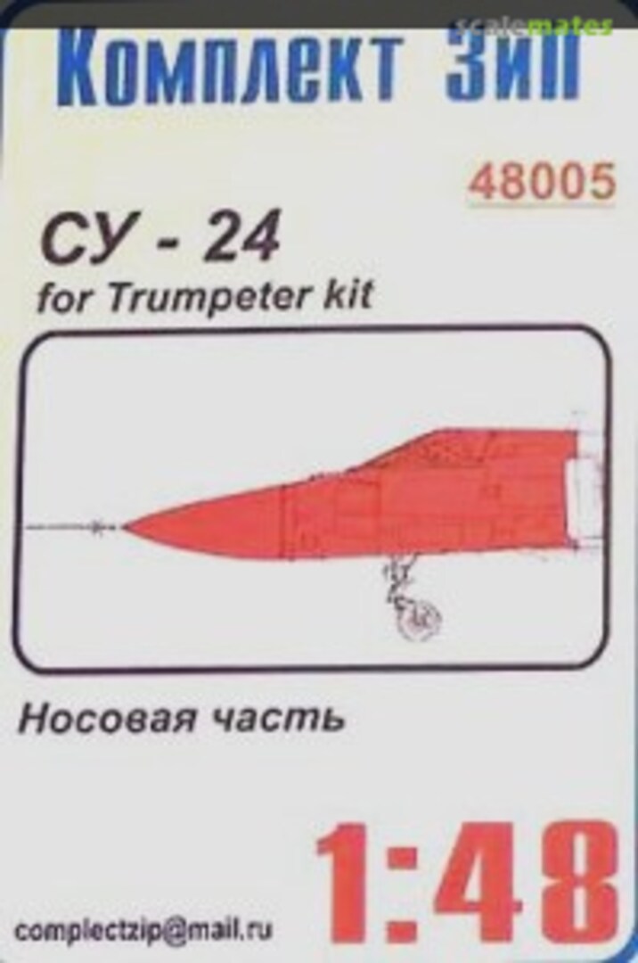 Boxart Su-24 Fencer - Forward Fuselage & Canopy KZ 48005 Komplekt Zip