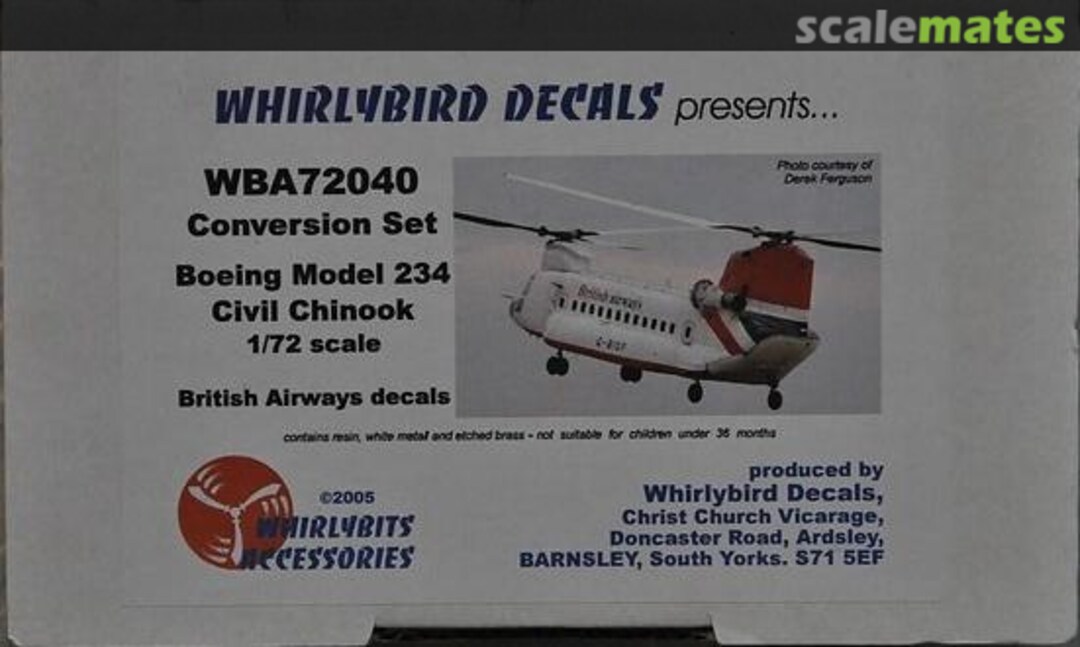 Boxart Boeing Model 234 Civil Chinook WBA72040 Whirlybird