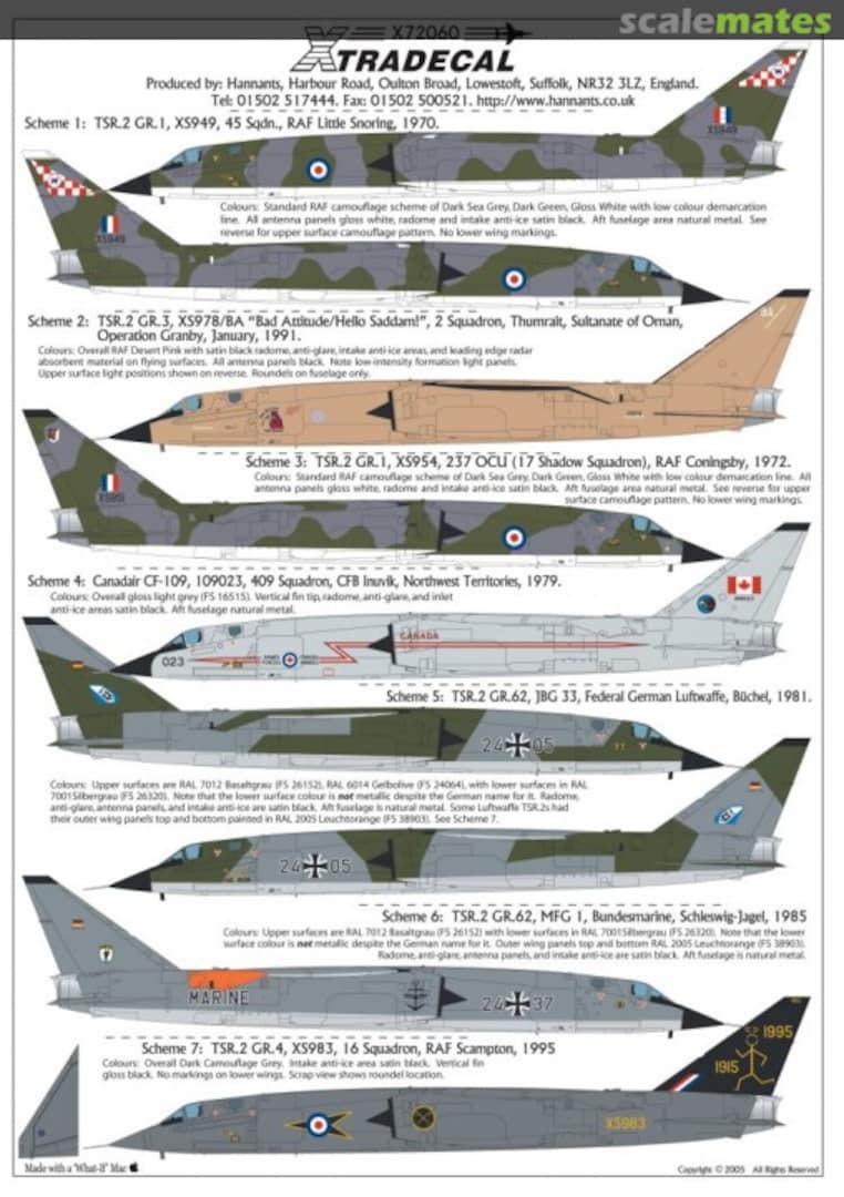 Boxart TSR.2 Part 2 As it might have been X72060 Xtradecal