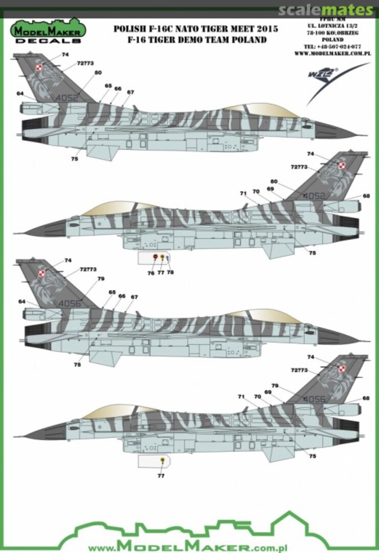 Boxart Polish F-16C NATO Tiger Meet 2015 - F-16 Tiger Demo Team Poland D48061 ModelMaker