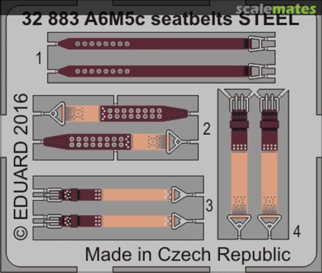 Boxart A6M5c seatbelts STEEL 32883 Eduard