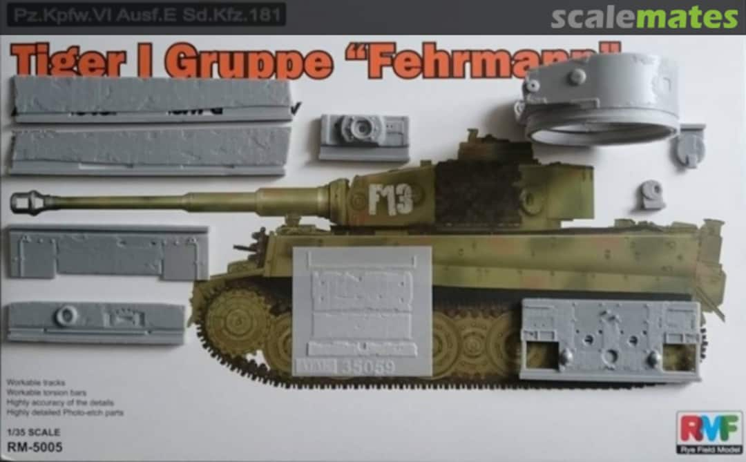 Boxart Zimmerit for Tiger I Gruppe "Fehrmann" 35059 Atak Model