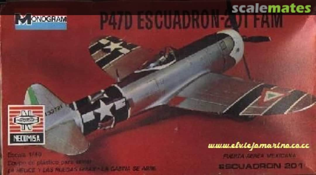 Boxart P-47D Escuadron 201-FAM 6838 Monogram/Necomisa