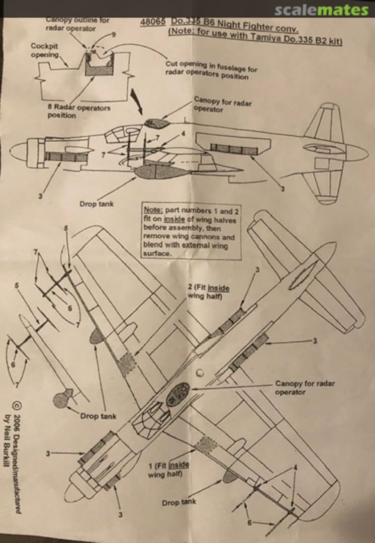 Boxart Dornier 335 B6 conversion 48065 Paragon Designs