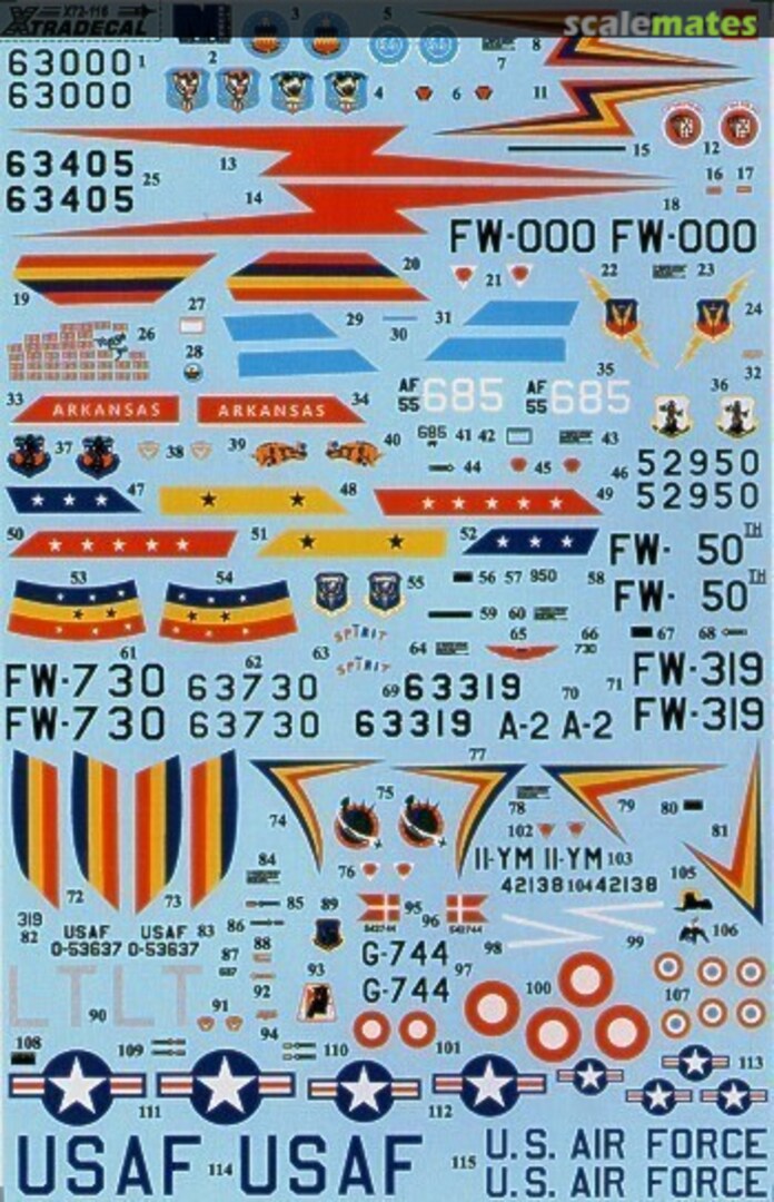 Boxart F-100D/F Super Sabre X72-116 Xtradecal