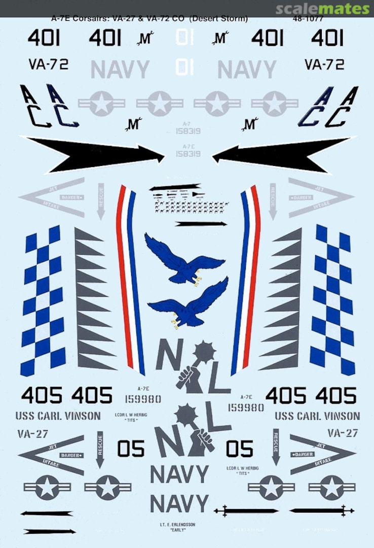 Boxart A-7E Corsair IIs 48-1077 Microscale