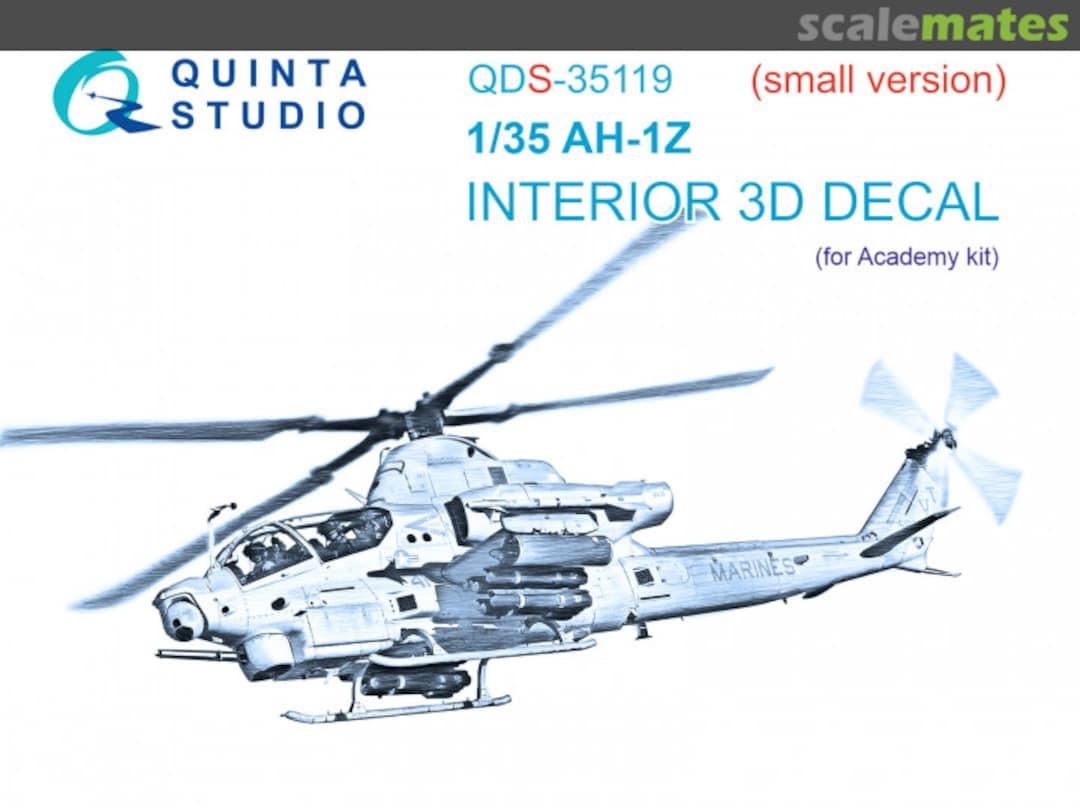 Boxart AH-1Z interior 3D decals QDS-35119 Quinta Studio