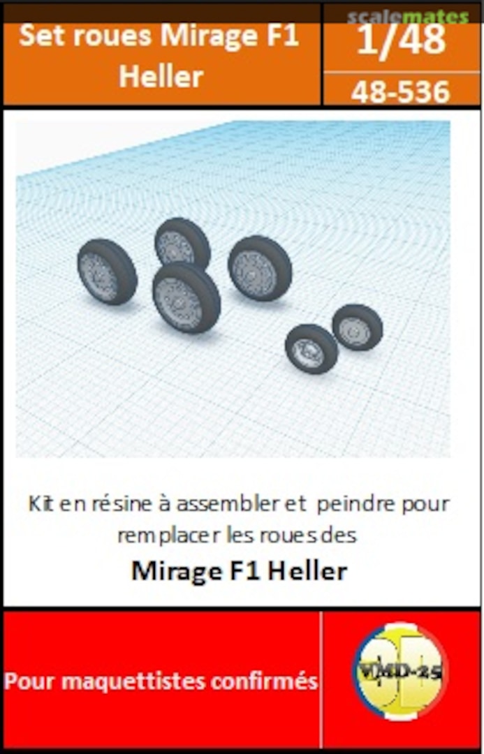 Boxart Ensemble de Roues pour Mirage F1 48-536 VMD25_3D