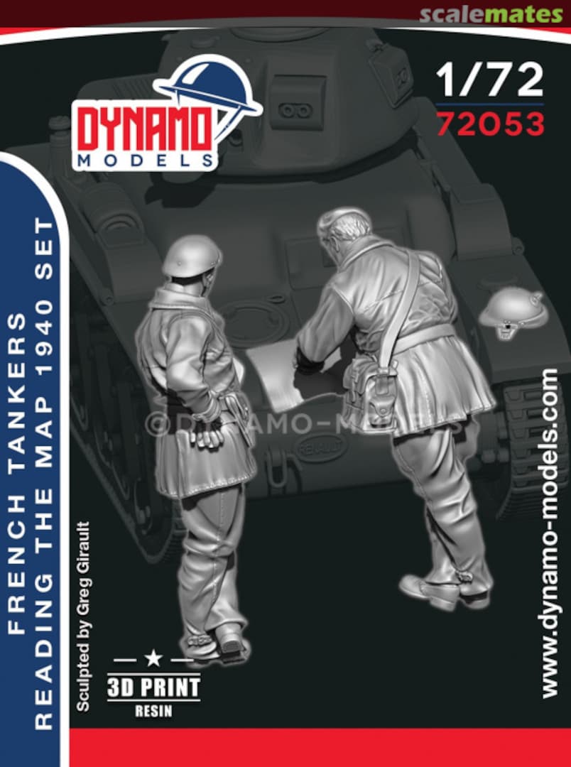 Boxart French Tankers Reading the Map 1940 Set 72053 Dynamo Models