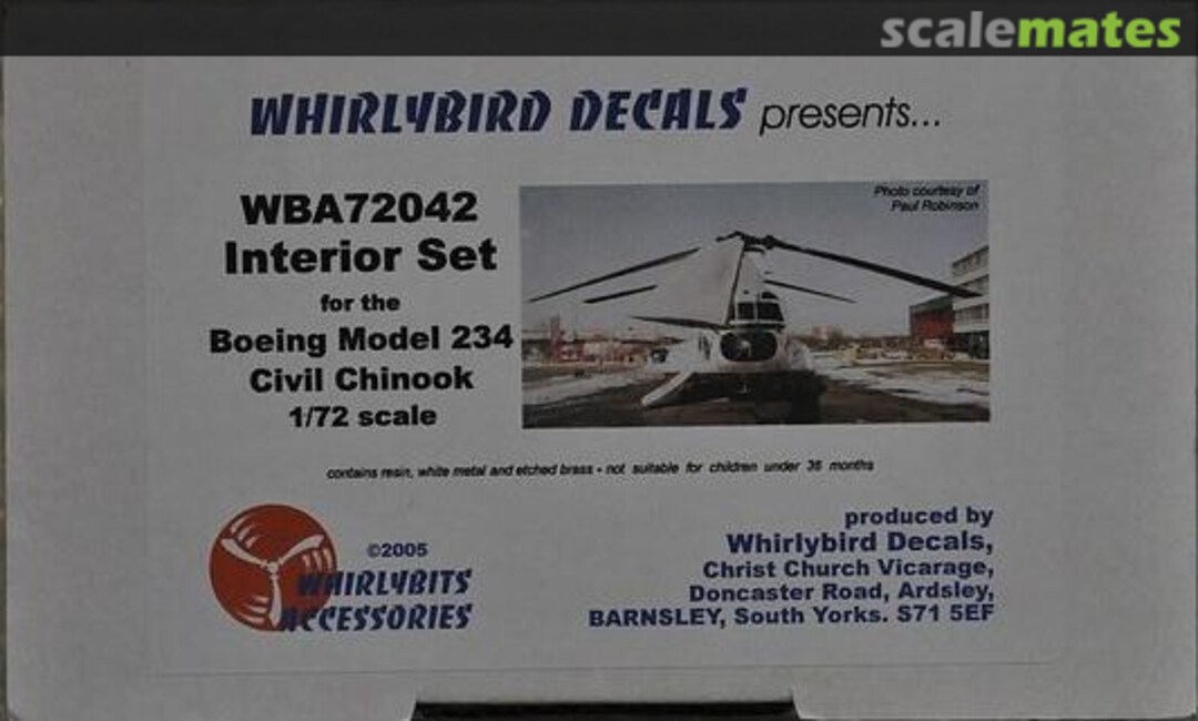 Boxart Boeing Model 234 Civil Chinoook WBA72042 Whirlybird