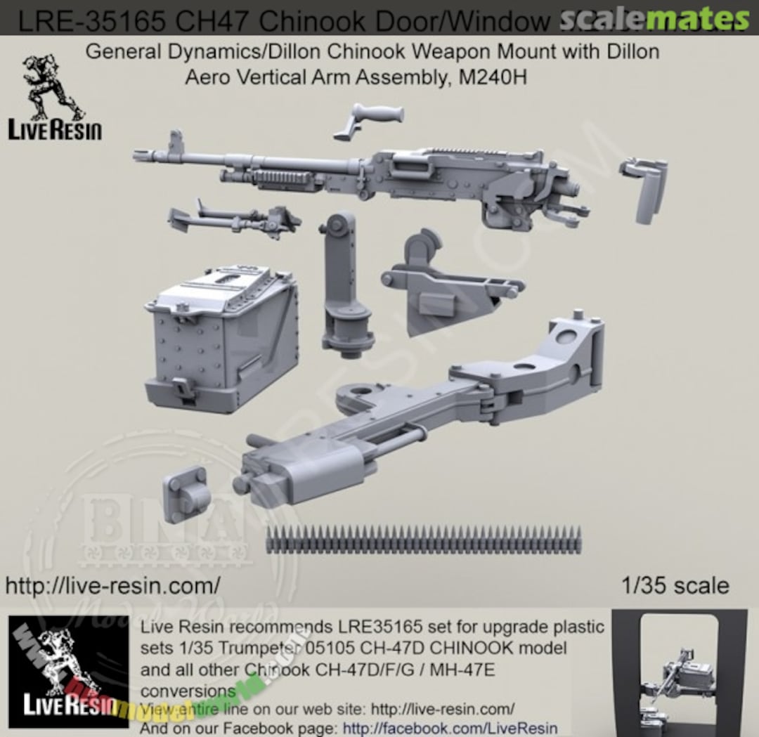 Boxart CH47 Chinook Door/Window M240H mount LRE-35165 Live Resin