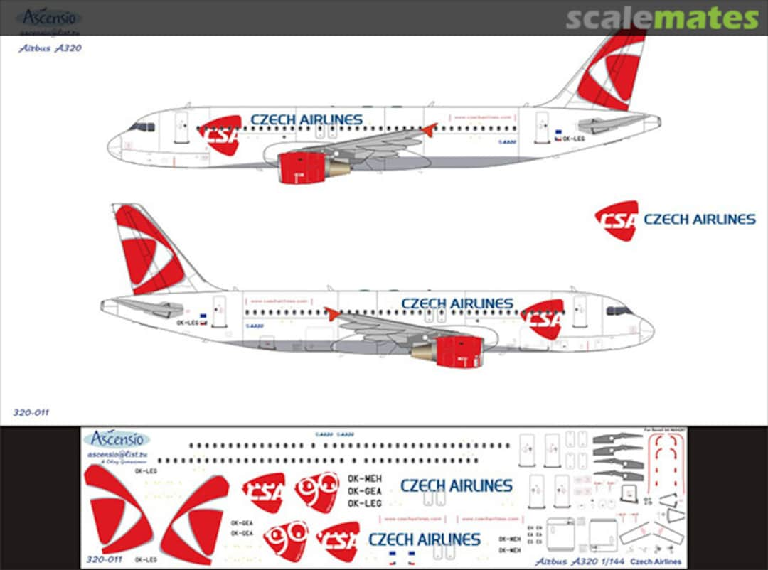 Boxart Airbus A320 Czech Airlines 320-011 Ascensio