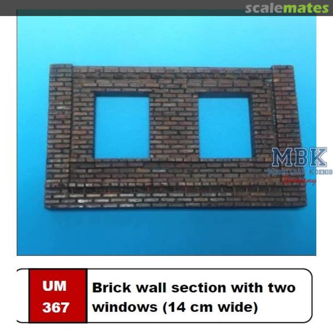 Boxart Brick wall section with two windows UM 367 U-Models