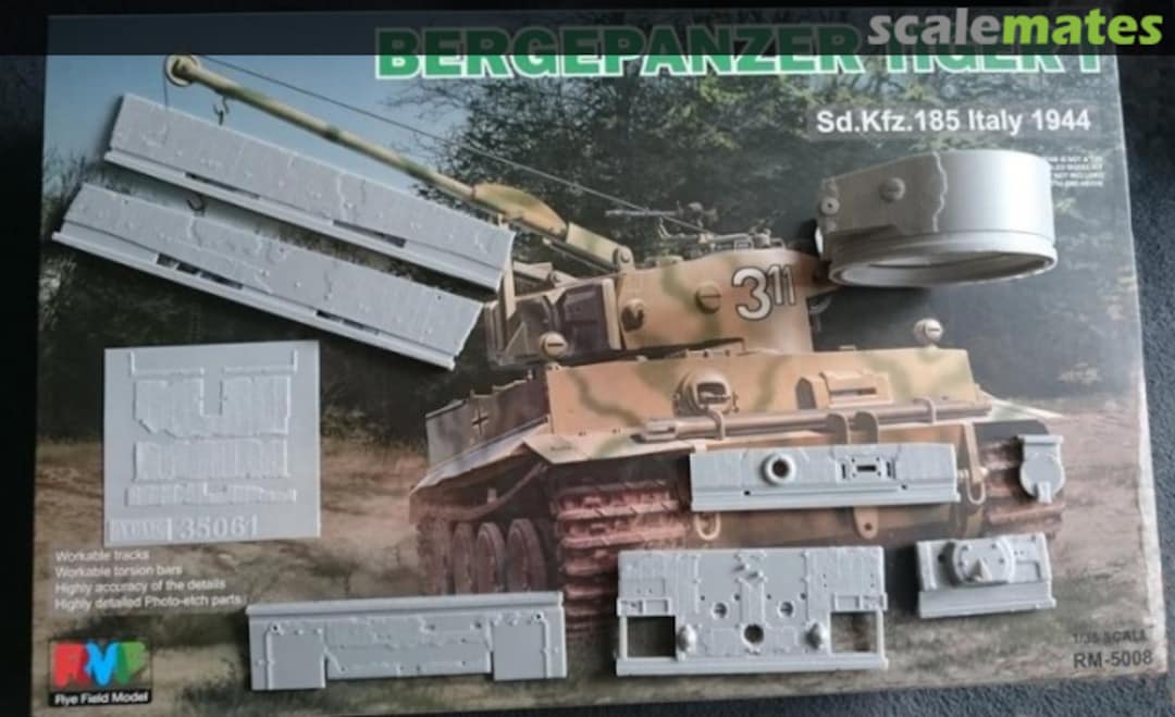 Boxart Zimmerit for Bergepanzer Tiger I 35061 Atak Model