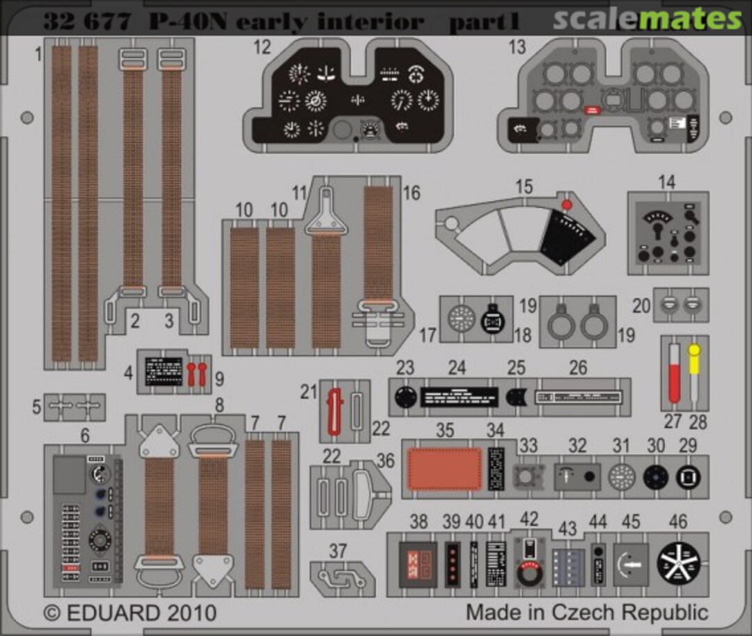 Boxart P-40N early interior 32677 Eduard