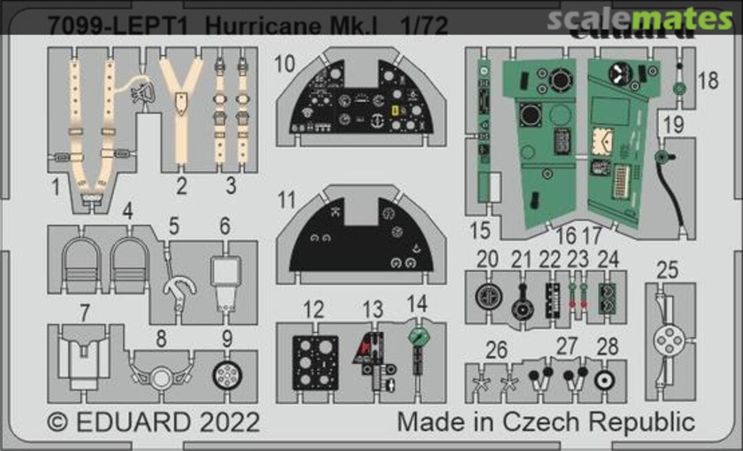 Boxart Hurricane Mk.I PE-Set 7099-LEPT Eduard