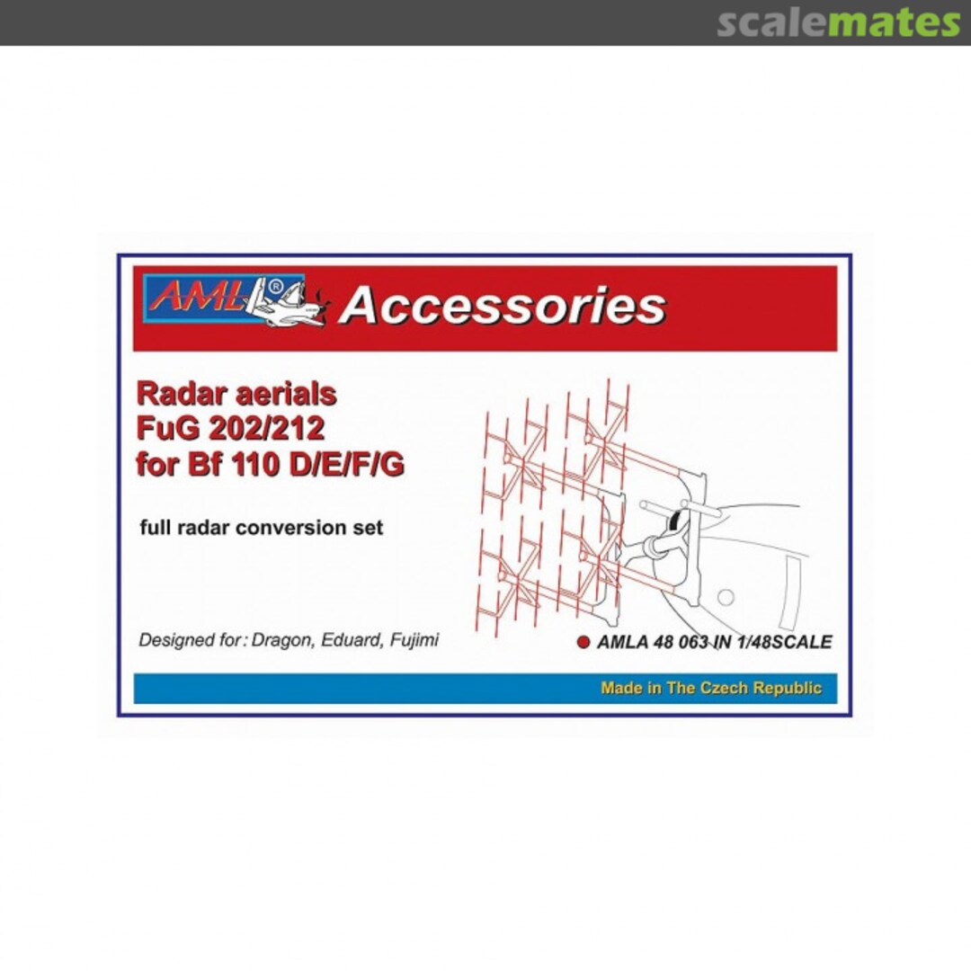 Boxart Radar Aerials FuG202/212 for Bf 110 D/E/F/G AMLA 48063 AML