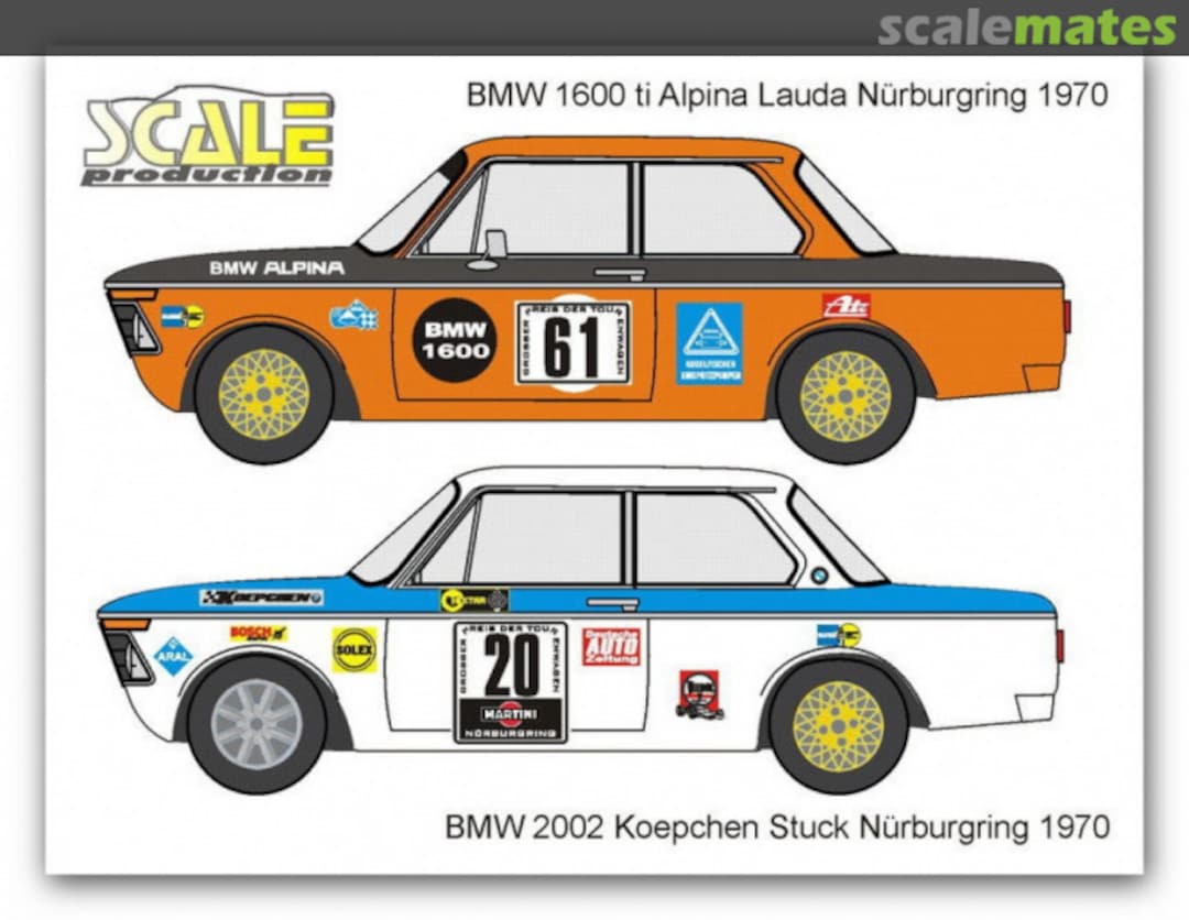 Boxart BMW 1600 ti / 2002 Koepchen, Alpina Team #20, 61 SPD24063 Scale Production