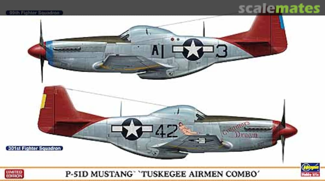 Boxart P-51D Mustang `Tuskegee Airmen Combo´ 01991 Hasegawa