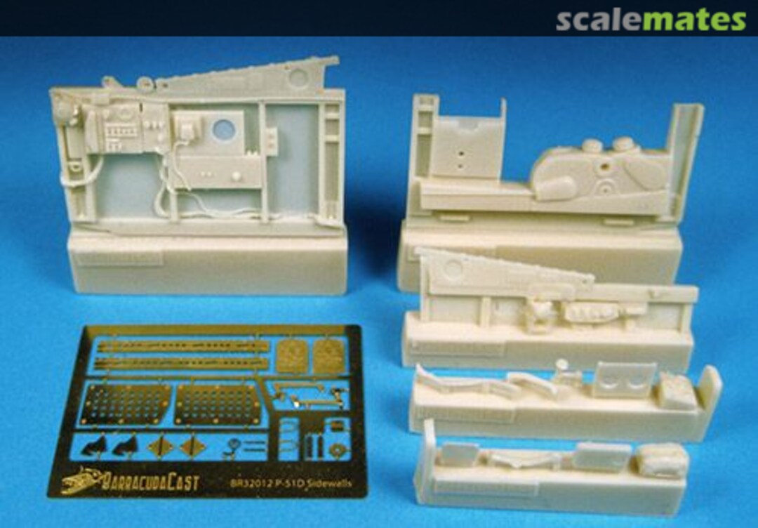 Boxart P-51D Mustang Cockpit Sidewalls BR32012 Barracuda Studios