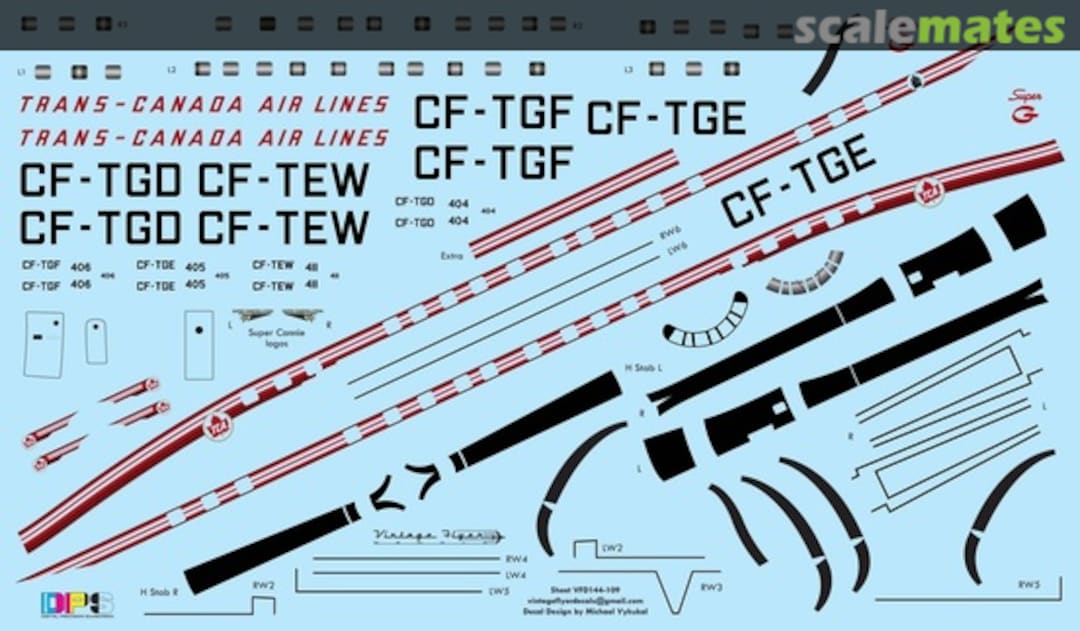 Boxart L-1049G TCA VFD144-109 Vintage Flyer Decals