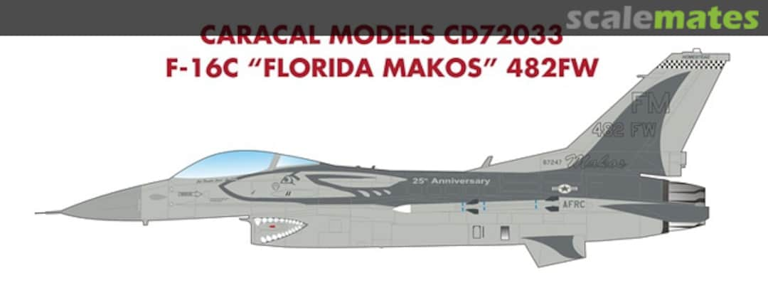 Boxart F-16C "Florida Makos" 482FW CD72033 Caracal Models