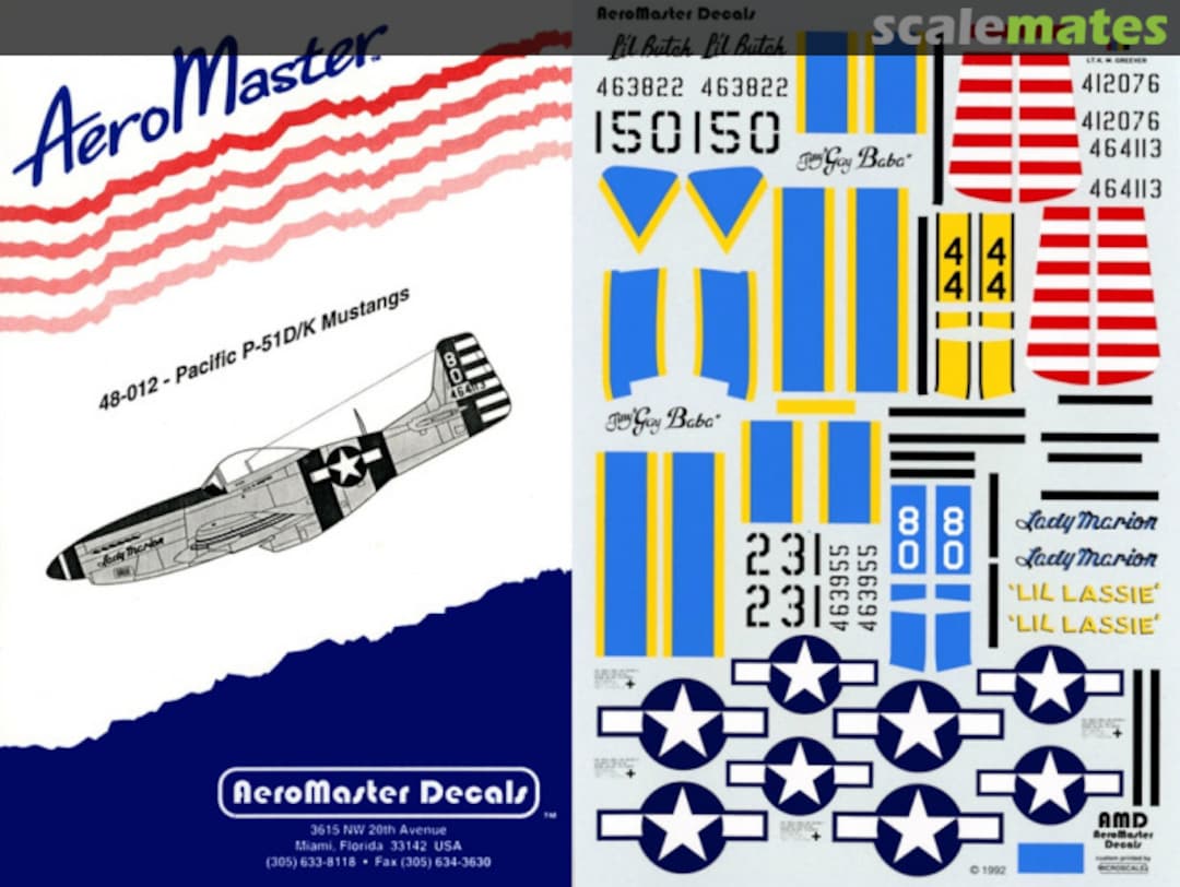 Boxart Pacific P-51D/K Mustangs 48-012 AeroMaster