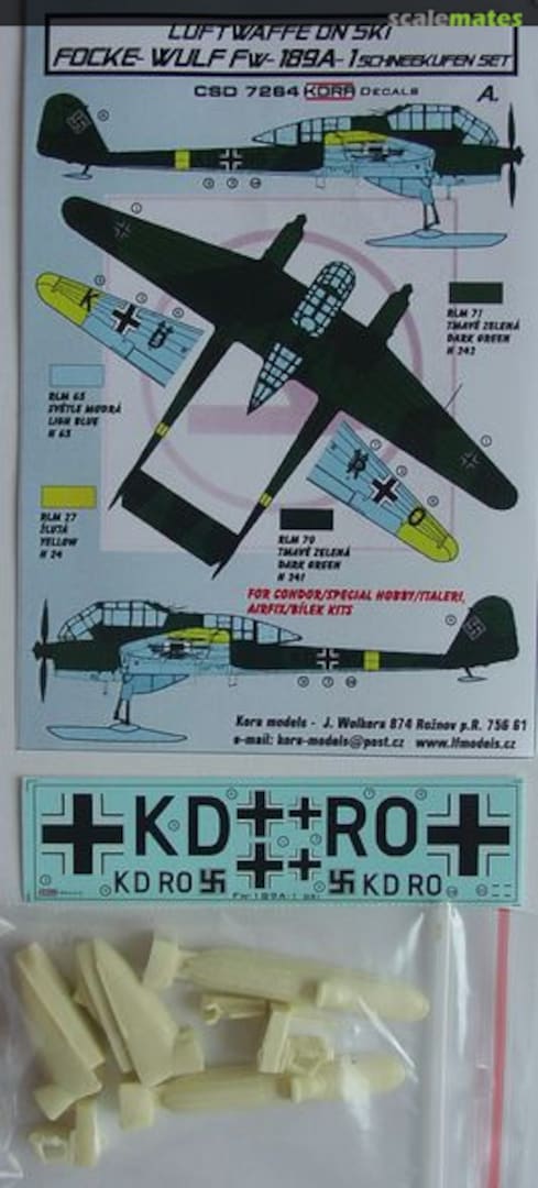 Boxart Focke-Wulf Fw-189A-1 Schneekufen Set CSD7264 Kora Models