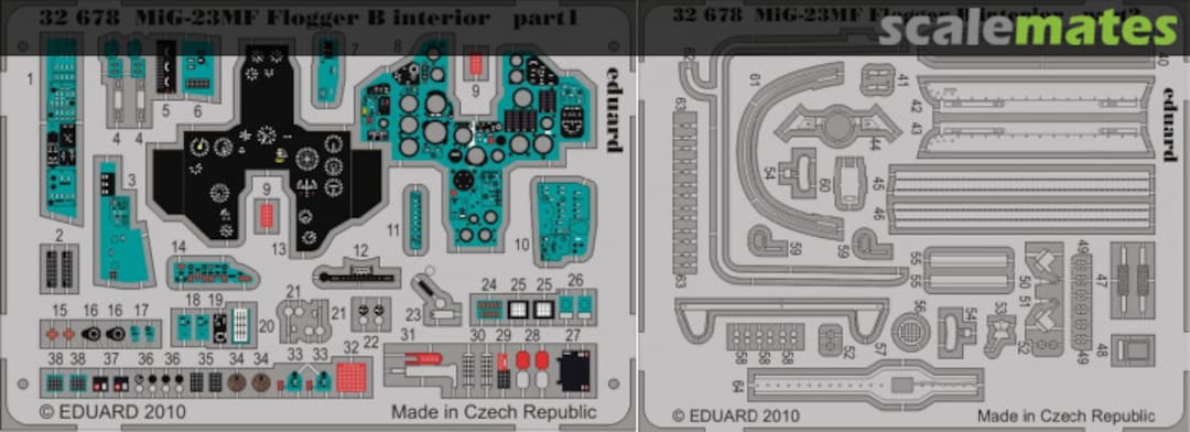 Boxart MiG-23MF Flogger B interior S.A. 32678 Eduard