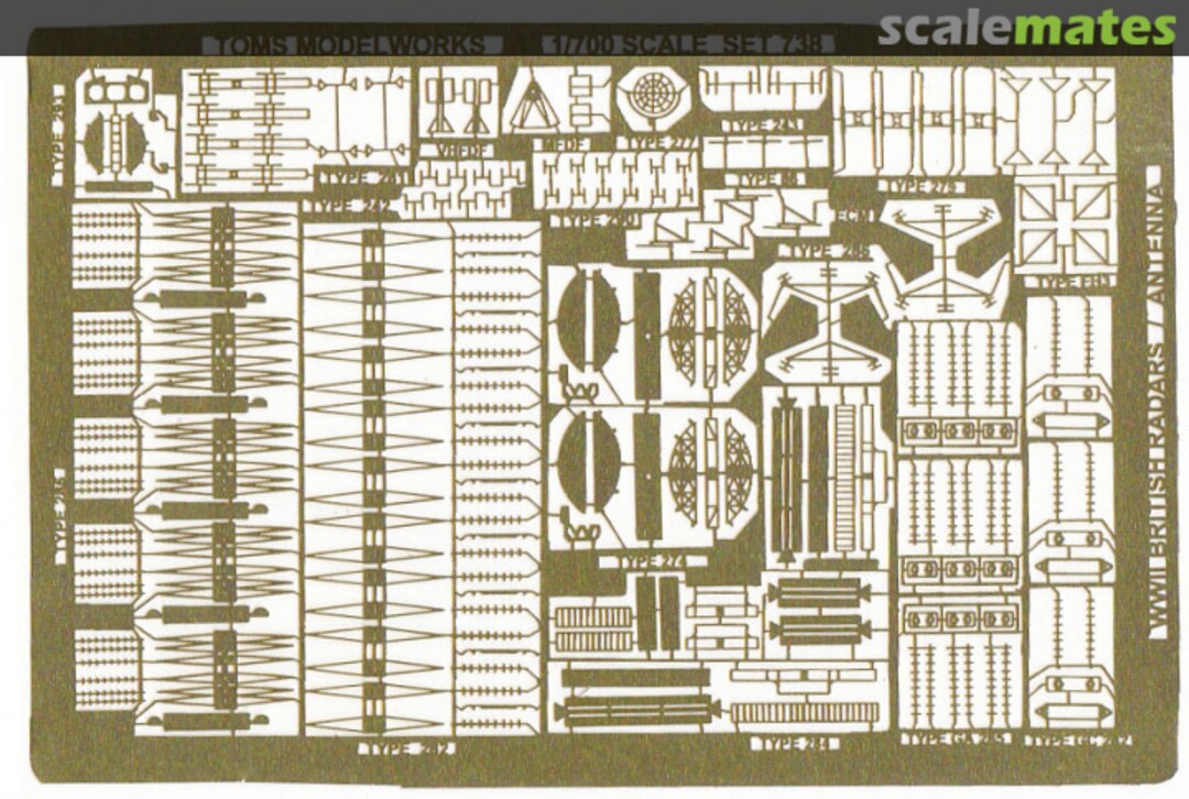 Boxart HMS Illustrious Aircraft Carrier Detail Set for AOS 793 Tom's Modelworks