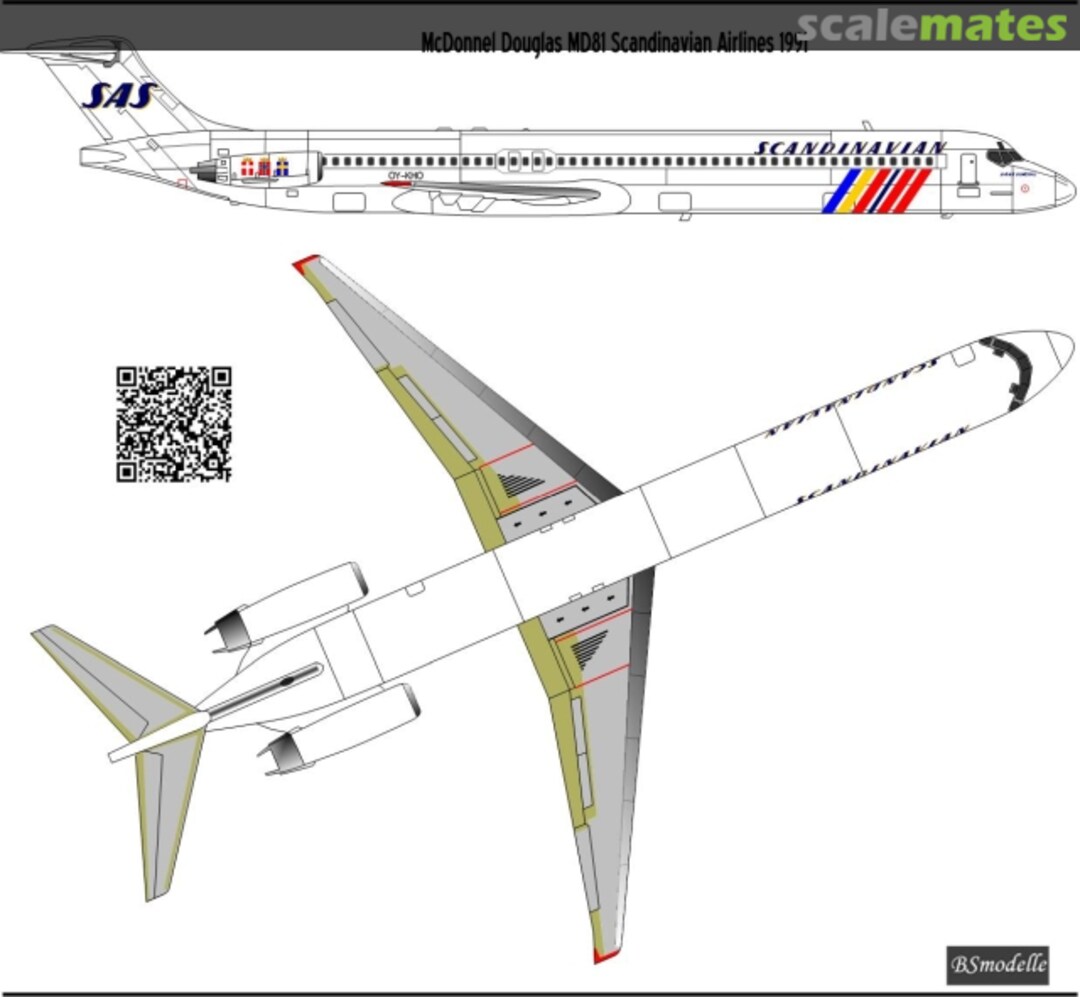 Boxart McDonnel Douglas MD81 SAS Classic decals BSM144477 BSmodelle