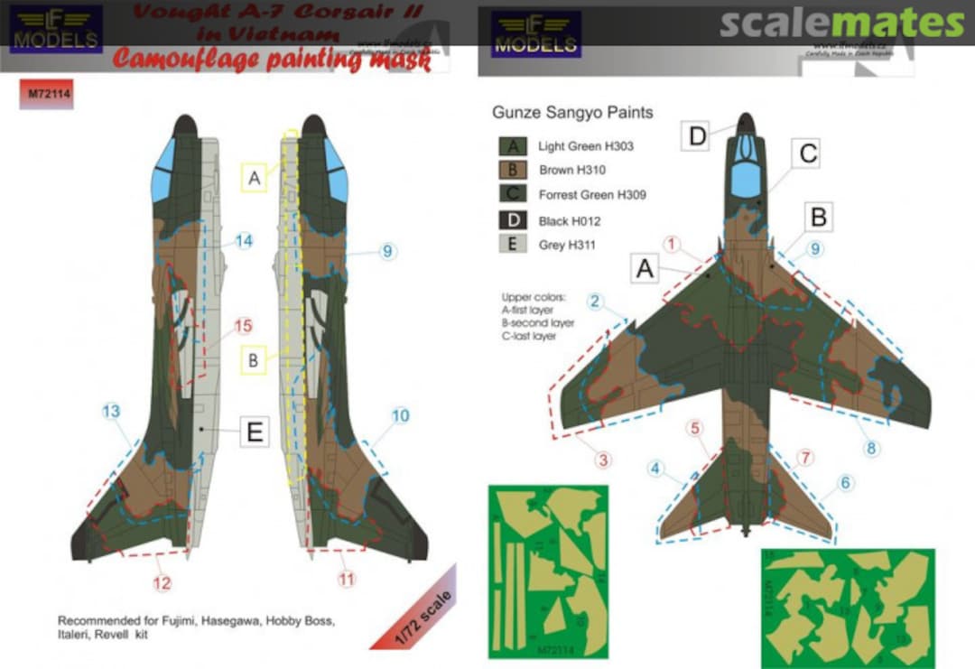 Boxart Vought A-7 Corsair II in Vietnam M72114 LF Models