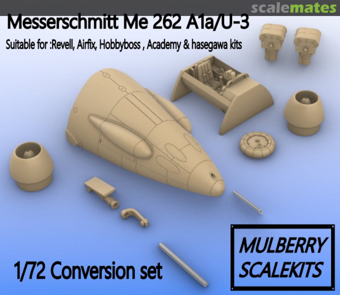 Boxart Messerschmitt Me262 A-1a/U-3 conversion set  Mulberry Scalekits