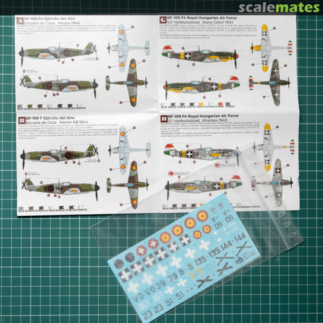 Contents BF-109F in Foreign Service HM-D72001 Heroes Models