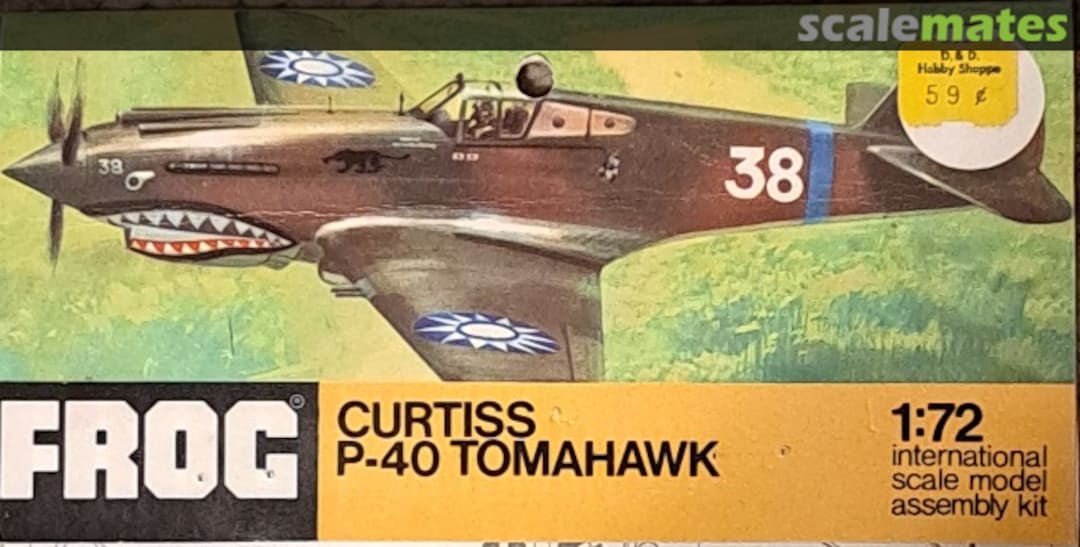 Boxart Curtiss P-40 Tomahawk F197F FROG